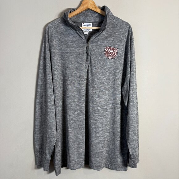 Champion Missouri State Bears 1/4 Zip Pullover Mens XL Gray Active Athletic NWOT - Picture 4 of 14